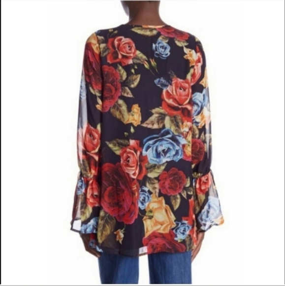 Show Me Your Mumu Long Sleeve Shirt Floral Flowy Size Small NWT - Picture 2 of 10